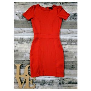 French Connection Red Fitted Dress